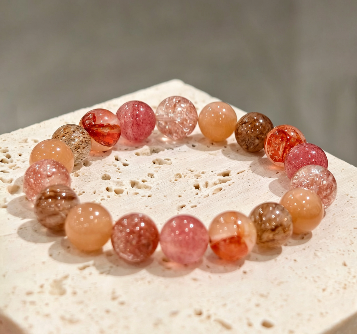 ZORZU Handmade Mixed Crystal Bracelet, New‑Chinese style Jewelry