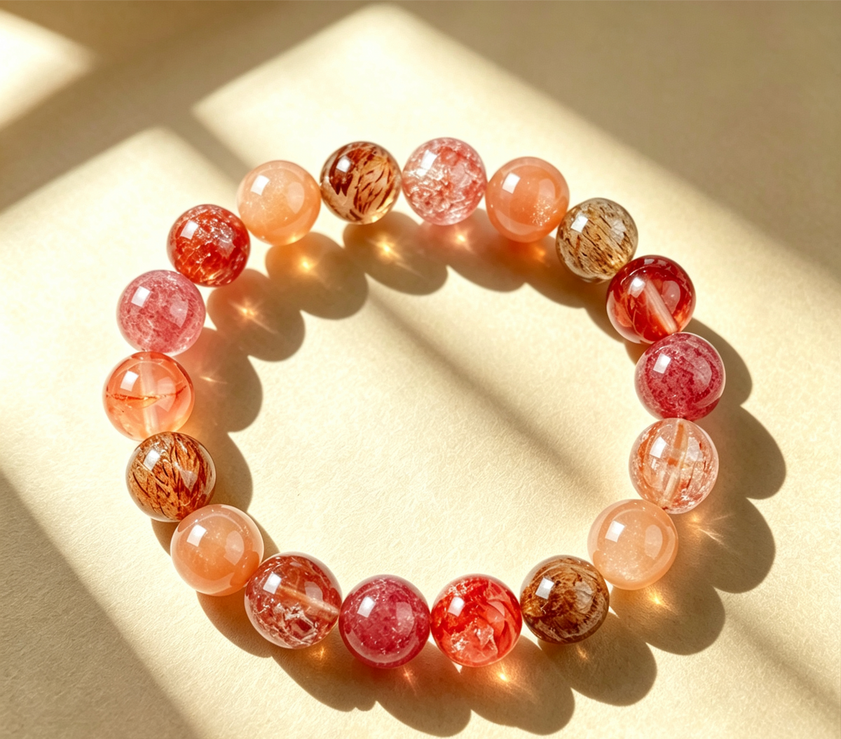 ZORZU Handmade Mixed Crystal Bracelet, New‑Chinese style Jewelry