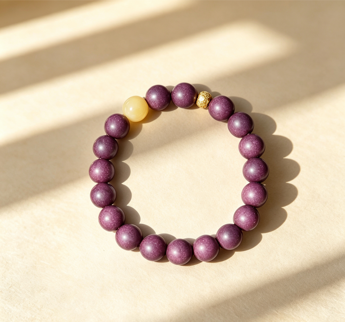ZORZU Handmade Purple Healing Aroma Bracelet, New‑Chinese style Jewelry